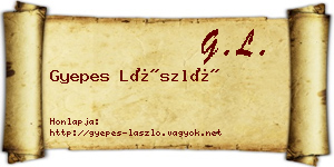Gyepes László névjegykártya