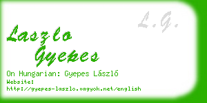 laszlo gyepes business card