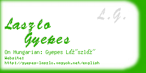 laszlo gyepes business card